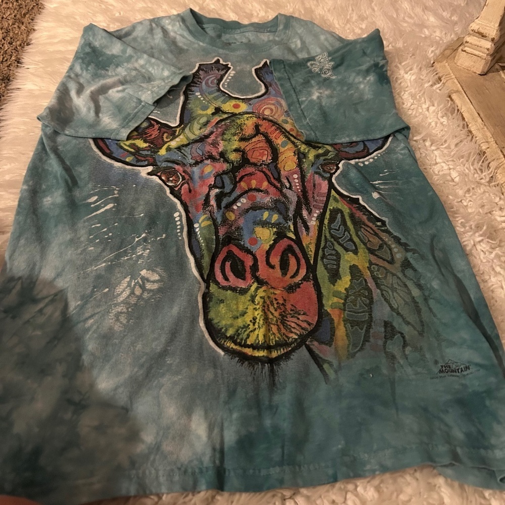 Rainforest Cafe tee, M tie dye giraffe NW100